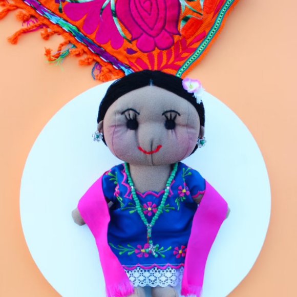 Mexican Doll, Handmade Doll, Muneca Mexicana, Yuca - Picture 3 of 3
